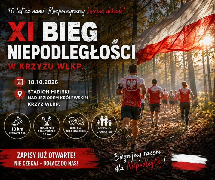 Bieg niepodległości w Krzyżu Wielkopolskim