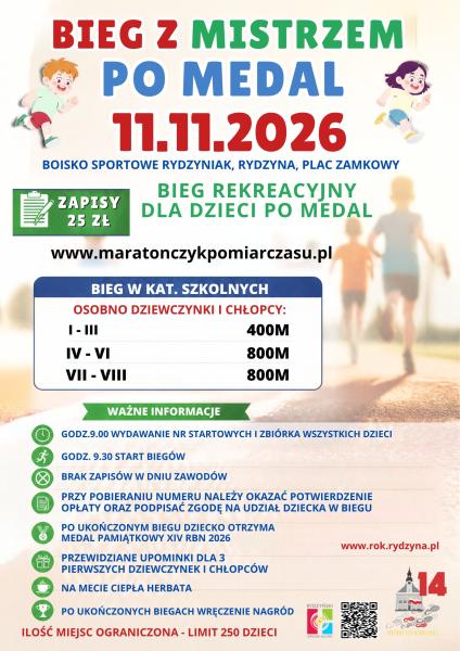 Bieg z Mistrzem po Medal – Rydzyna, 11 listopada 2026